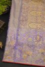 Kancheepuram Silk Purple Saree With All Over Meenakari Body And Border