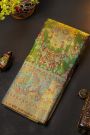 Kancheepuram Silk Leaf Green Saree With All Over Meenakari