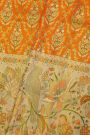 Kancheepuram Silk Orange Saree With All Over Meenakari