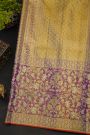 Kancheepuram Silk Sea Green Saree With All Over Meenakari Tissue