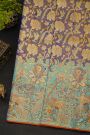 Kancheepuram Silk Purple Saree With All Over Meenakari