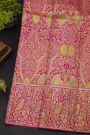 Kancheepuram Silk Rani Pink Saree With All Over Meenakari Bridal Saree