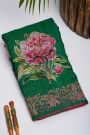 Designer Tussar Green Saree
