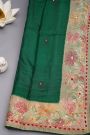 Designer Tussar Green Saree