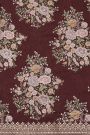 Fancy Kora Dark Maroon Saree