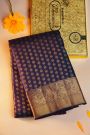 Kancheepuram Silk Navy Blue Saree