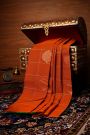 Kancheepuram Silk Rust Orange Saree