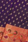 Kancheepuram Silk Navy Blue Saree