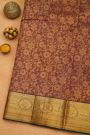 Kancheepuram Silk Wine Saree With Florals
