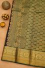 Kancheepuram Silk Wine Saree With Florals