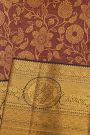 Kancheepuram Silk Wine Saree With Florals