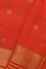 Kanchipuram Silk Orange Saree