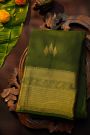 Kanchipuram Silk Bottle Green Saree