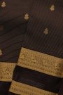 Kancheepuram Silk Dark Brown Saree