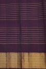 Kancheepuram Silk Sky Blue Saree Zari Lines Body Contrast Border