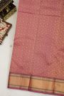 Kancheepuram Silk Wine Saree Checks Body Contrast Border