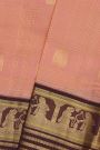 Kancheepuram Silk Baby Pink Colour Saree Checks Body Traditional Border