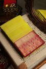 Kancheepuram Silk Mehendi Green Saree With Zari Lines Body Red Border