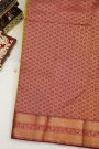 Kancheepuram Silk Mehendi Green Saree With Zari Lines Body Red Border