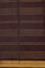 Kancheepuram Silk Orange Saree Zari CHecks Body Contrast Border