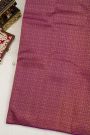 Kancheepuram Silk Purple Saree Floral Lines Body Open Border