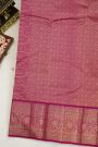 Kancheepuram Silk Mustard Saree With Zari Lines Body Contrast Border
