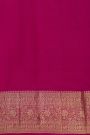Kancheepuram Silk Mustard Saree With Zari Lines Body Contrast Border