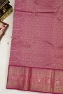 Kancheepuram Silk Sky Blue Saree Zari Lines And Florals Body Contrast Border