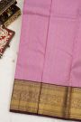 Kancheepuram Silk Pink Saree Zari Lines Body Contrast Border