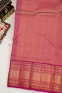 Kancheepuram Silk Sea Blue Saree Florals Body Contrast Border