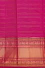 Kancheepuram Silk Sea Blue Saree Florals Body Contrast Border