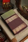 Kancheepuram Silk Dual Colour Saree With Zari Checks Body Contrast Border