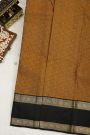 Kancheepruam Silk Rust Saree With Zari Checks Body Gap Border