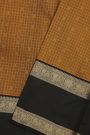 Kancheepruam Silk Rust Saree With Zari Checks Body Gap Border