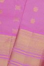 Kancheepuram Silk Lavender Saree With Zari Checks Body Self Border