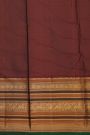Kancheepuram Silk Bottle Green Saree With Zari Lines Body Traditional Border