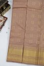 Kancheepuram Silk Mauve Saree With Checks Body Self Border