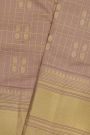 Kancheepuram Silk Mauve Saree With Checks Body Self Border