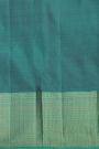 Kancheepuram Silk Navy Blue Saree With Floral Brocade Pallu