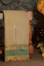Kancheepuram Silk Peach Saree With Buttis Body Elephants Border