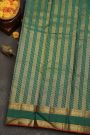 Kancheepuram Silk Purple Saree With Floral Brocade Pallu