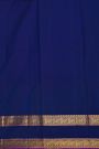 Kancheepuram Silk Royal Blue Saree With Floral Buttis Body Traditional Gap Border