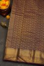 Kancheepuram Silk Mehendi Green Saree With Florals And Animals Border