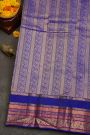 Kancheepuram Silk Mehendi Green Saree With Florals And Leaves Traditonal Gap Border