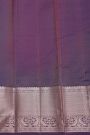 Kancheepuram Silk Baby Pink Saree With Florals And Peacocks Border