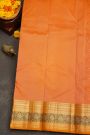 Kancheepuram Silk Red Saree With Florals And Peacocks Border