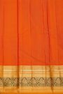 Kancheepuram Silk Red Saree With Florals And Peacocks Border