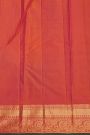 Kancheepuram Silk Royal Blue Saree With Florals And Leaves Jaal Border