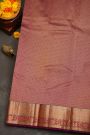 Kancheepuram Silk Red Saree With Florals And Leaves Jaal Border