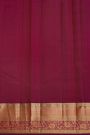 Kancheepuram Silk Red Saree With Florals And Leaves Jaal Border